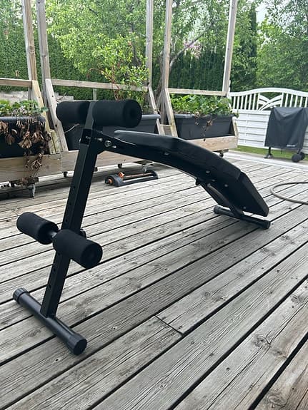 Tectake situps-bänk magtränare svart