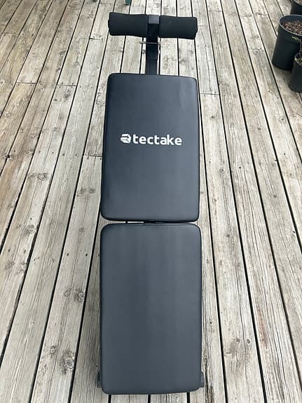 Tectake situps-bänk magtränare svart