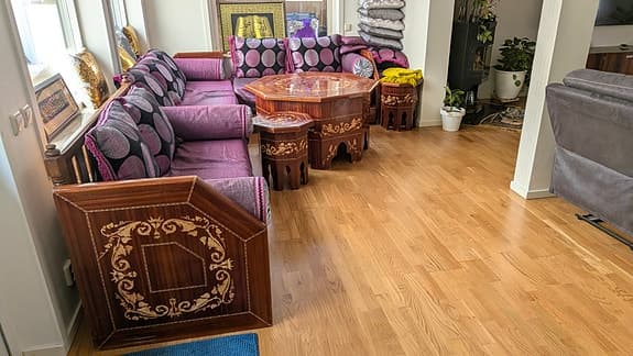 orientalisk soffgrupp handgjod