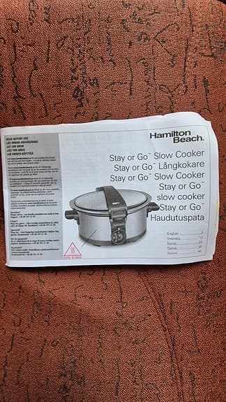 Hamilton Beach Stay or Go slow cooker rostfri