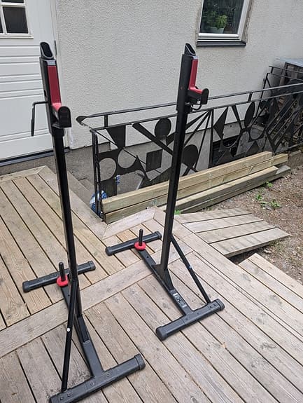 Skivstångsställning svart/röd