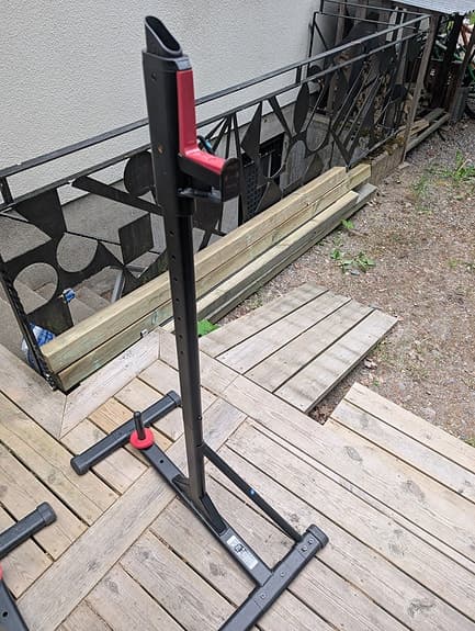 Skivstångsställning svart/röd