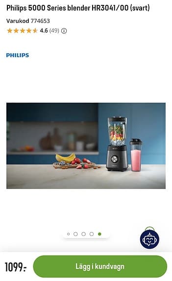 Philips 5000 Series Blender (HR3041/00) – Nyskick!