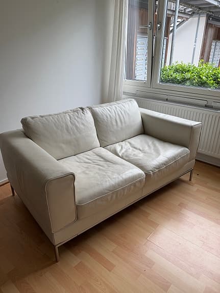 IKEA Arild 2-sits vit soffa, skinn