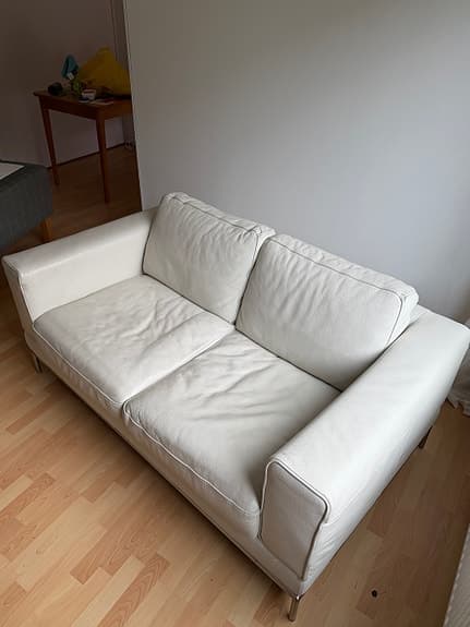 IKEA Arild 2-sits vit soffa, skinn