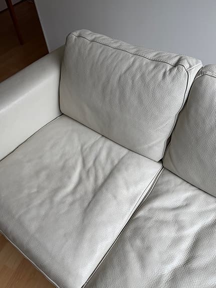 IKEA Arild 2-sits vit soffa, skinn