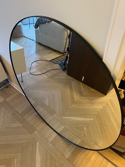 IKEA LINDBYN rund spegel 110 cm svart