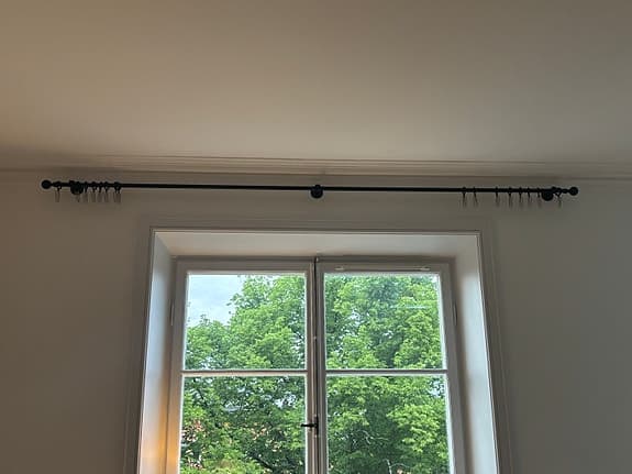 Gotain gardinstång svart klot 250 cm