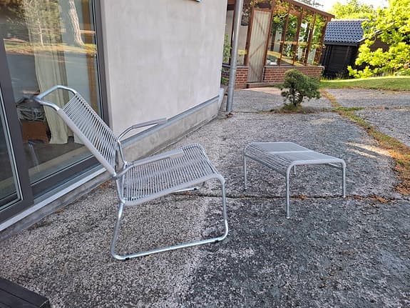 Utemöbel – Lounger med fotpall