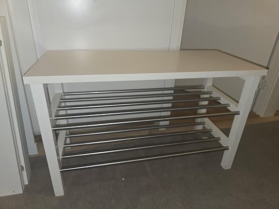 TJUSIG Bänk med skoförvaring