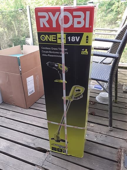 Ryobi sladdlös grästrimmer + borrskruvdragare + 2 akku (2,0 Ah)