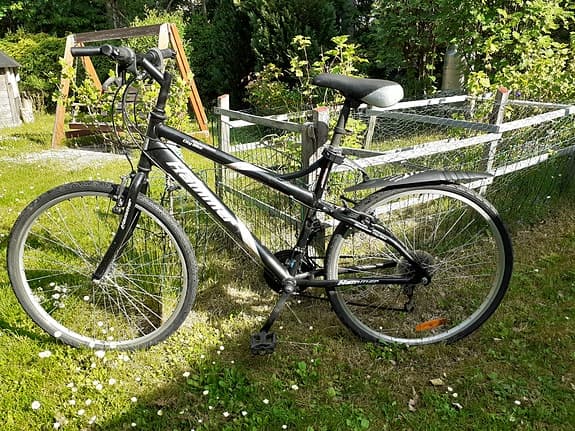 Hammer Aluminium City Bike herr mountainbike 26" ram L svart.Toppskick.