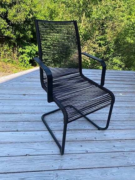 8 st Ikea Väsman svart utestol med armstöd