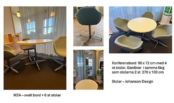 4 st stolar från Johanson Design inkl bord