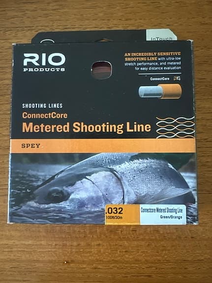 RIO ConnectCore Metered Shooting Line 0.032" 30m grön/orange fluglina