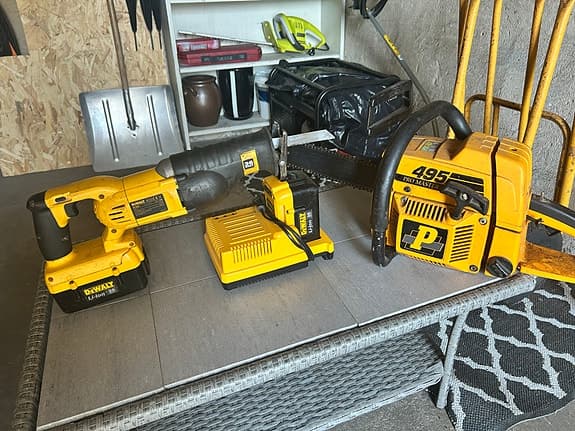 Partner 495 Pro Master motorsåg + Dewalt tigersåg med laddare
