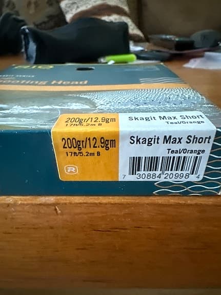 RIO Skagit Max Short Shooting Head 200gr/12,9g 17ft Teal/Orange