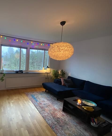 Divansoffa vänster - mörkblå velvet