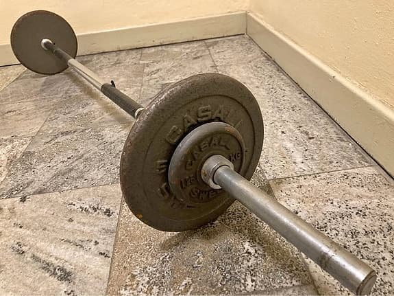 Casall skivstång 150 cm + vikter (12,5 kg) – perfekt för hemmagym