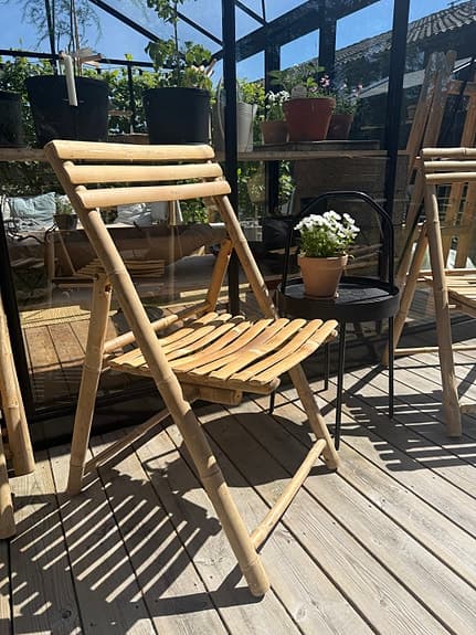 4 st hopfällbara stolar i bambu från Tine K home