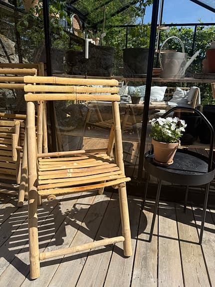 4 st hopfällbara stolar i bambu från Tine K home