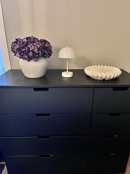 IKEA NORDLI BYRÅ | ÅTTA LÅDOR | SVART