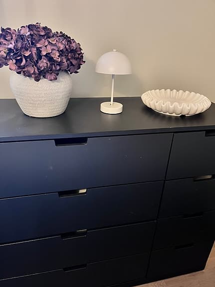 IKEA NORDLI BYRÅ | ÅTTA LÅDOR | SVART