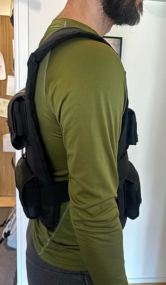 Viktväst svart med justerbara vikter