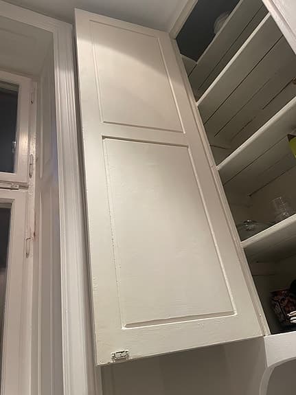 Dörrar/lådor till serveringsskåp, massivt trä i orginal
