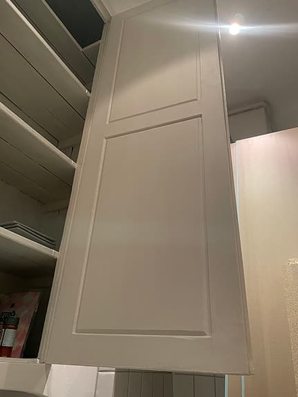 Dörrar/lådor till serveringsskåp, massivt trä i orginal