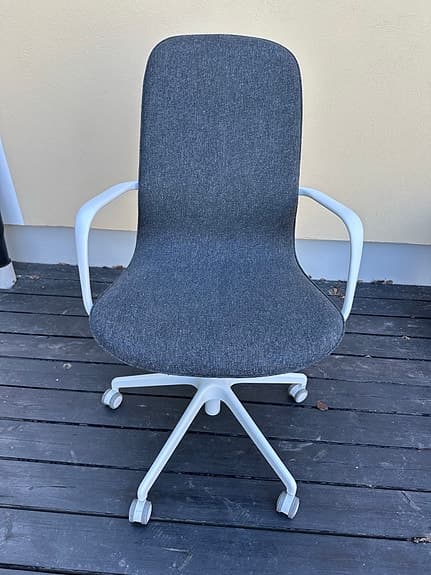 Konferensstol med armstöd, Gunnared mörkgrå/vit