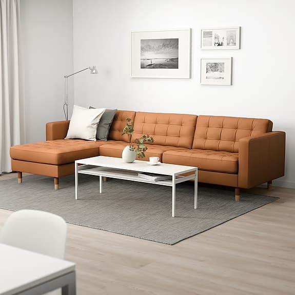 IKEA Landskrona 4-sitssoffa med schäslong