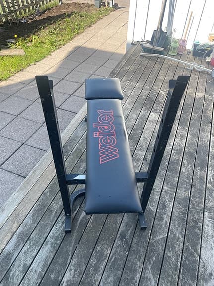 Weider bänkpress träningsbänk svart