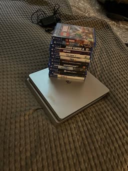 Sony Playstation 4 konsol silver med spel
