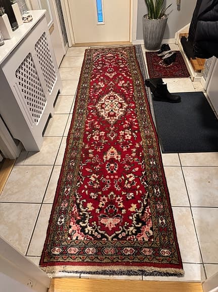 &Tradition röd gångmatta orientalisk mönstrad ca 80 cm bred