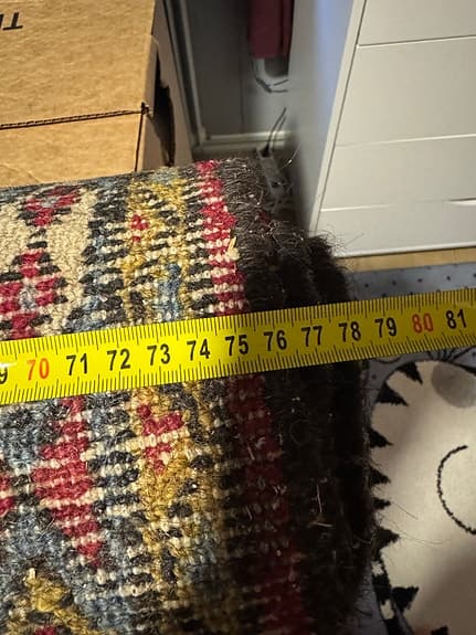 &Tradition röd gångmatta orientalisk mönstrad ca 80 cm bred