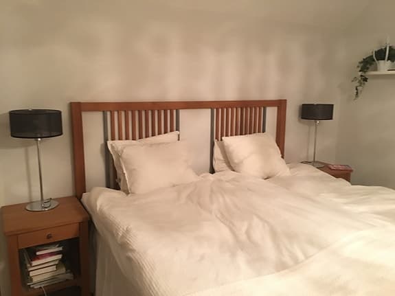 Mio sänggavel med 2 st sängbord i ek