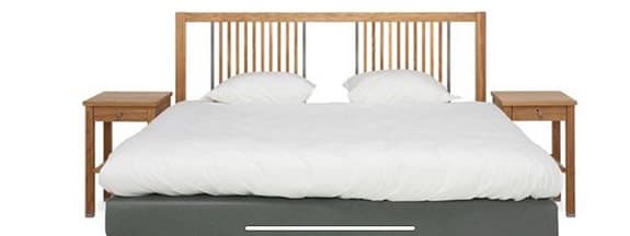 Mio sänggavel med 2 st sängbord i ek