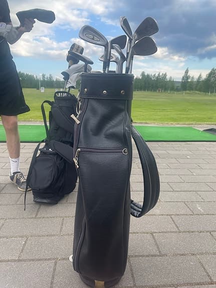 Golfset med bag svart