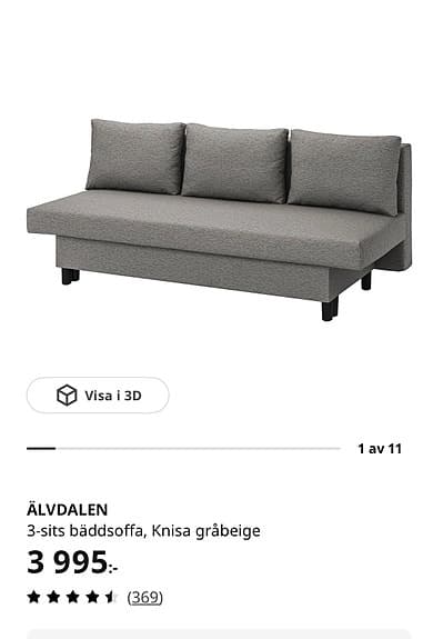 Älvdalen Ikea bäddsoffa