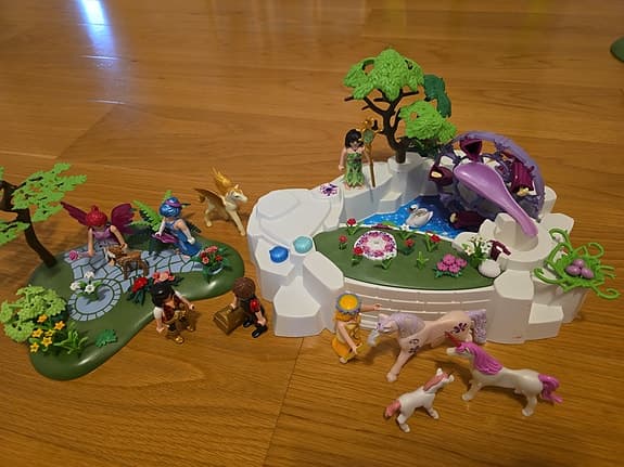 Playmobil älv- och enhörningslekset med figuriner
