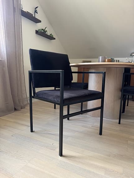 Stolar i svart sammet