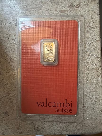 1g valcambi suisse guldtacka