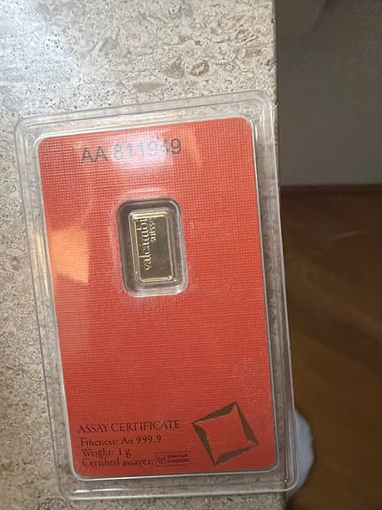 1g valcambi suisse guldtacka