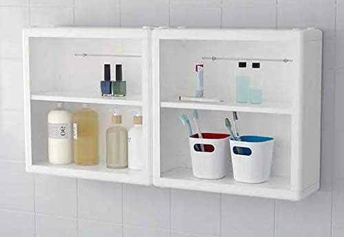 DYNAN, vit vägghylla till badrummet från IKEA (badrumshylla)