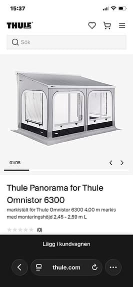 Markistält Thule till omnistor 6200/6300 4,5m