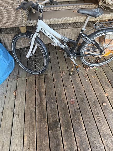Crescent barncykel 24" vit/svart