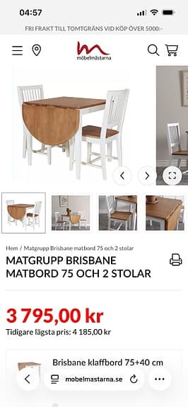 Matgrupp i nyskick 900 kronor Möbelmästarna i Töreboda