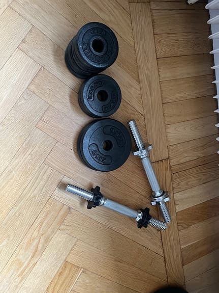 Energetics hantelset med viktskivor 0,5–2 kg