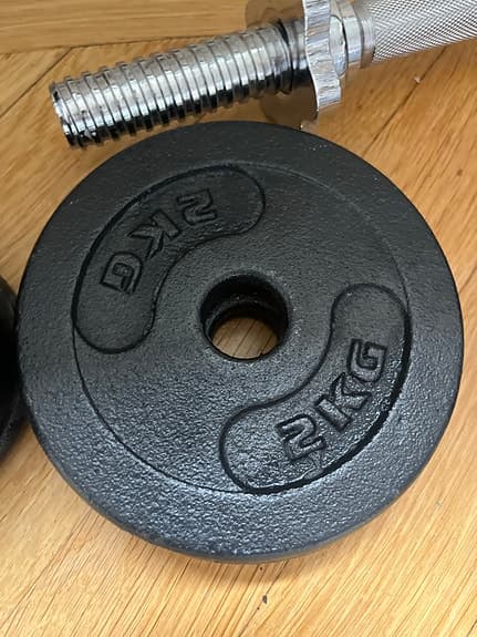 Energetics hantelset med viktskivor 0,5–2 kg